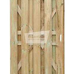 Tuindeur Hengelo Grenen 9-planks 16x140mm 180x180cm RVS Geschroefd