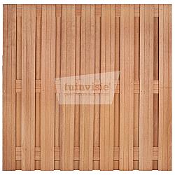 Tuinscherm Hardhout Bahia 19-planks 14x140mm 180x180cm RVS Geschroefd