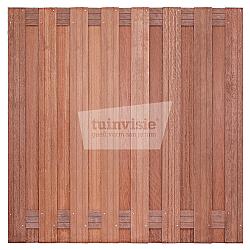 Tuinscherm Hardhout Campos 17-planks 14x140mm 180x180cm RVS Geschroefd