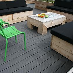 WPC Basic dekdeel 420x14,5x2,3 cm Antraciet