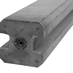 Betonnen sleufpaal driesponning met schroefhuls 200x11,5x11,5 cm Wit