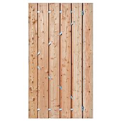 Tuindeur Alphen Douglas Op Verstelbaar Stalen Frame 16x140mm 195x100cm incl. RVS inbouwslotset SKG* RVS Geschroefd