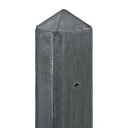 Betonnen tussenpaal diamant 280x10x10 cm sponning 27 cm Zwart ongecoat