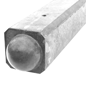 Betonnen hoekpaal bol  275x10x10cm Wit