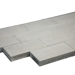 Tuintegel 20x40x5cm grijs mini facet
