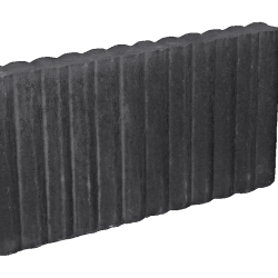 Palissadeband rond zwart 6x25x50cm