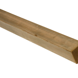 Geschaafde paal vuren 12x12x500cm Geïmpregneerd