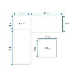 Costa cornerset white