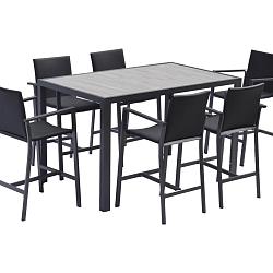 Aluminium Bar Set Bali met Keramiekblad en 4 stoelen.