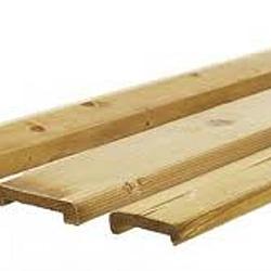 Afdeklat toogscherm 235x9,6x1,9 cm Groen geïmpregneerd