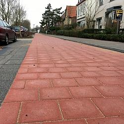 Betontegel 15x30x4,5cm rood