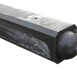 Betonhoekpaal tbv recht scherm 278x10x10 cm Grijs