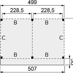 Gardenlux Wand C enkelzijdig rabat zwart 224x278,5cm zwart geïmpregneerd