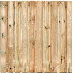 Grenen scherm Bois 21 planks-15mm RVS geschroefd 180x180cm