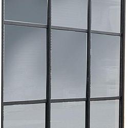 Gardenlux Industriële glazen wand 224x278,5cm alu. zwart gecoat