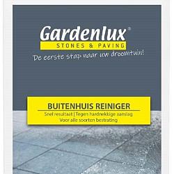 Gardenlux Buitenhuisreiniger verwijdert vlekken van bladeren