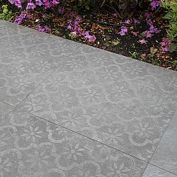 Solido Ceramica 30MM Disegno Antracite decor 90x90x3