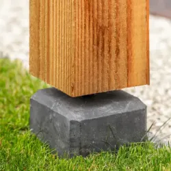 Betonpoer met verstelbare steun 15x15/18x18x50 cm Antraciet, draadeind M16