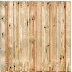 Gardenlux grenen scherm Bois 21 planks/15mm RVS geschroefd 180x180cm