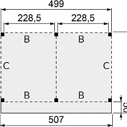 Gardenlux Wand C enkelzijdig rabat 224x278,5cm onbehandeld