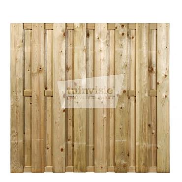 Tuinscherm Hengelo Grenen 15-planks 15x140mm 180x180cm Geïmpregneerd RVS Geschroefd