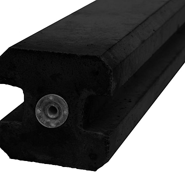 Betonnen sleufpaal driesponning met schroefhuls 275x11,5x11,5 cm Antraciet