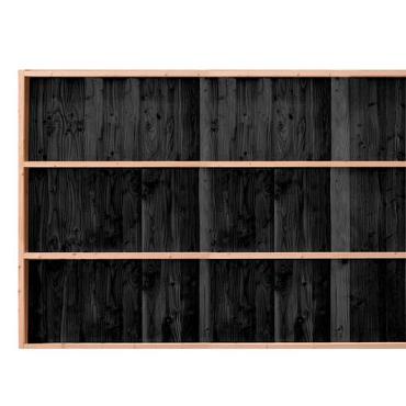 Wand B enkelzijdig rabat zwart geïmpregneerd  224 x 228,5