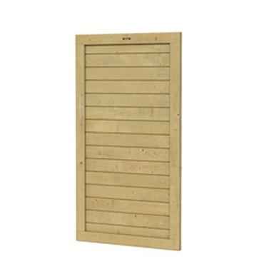 Tuindeur Hillhout Basic Vuren Op Verstelbaar Stalen Frame Vuren 100x180cm Recht Planken 1,8cm Groen Geïmpregneerd