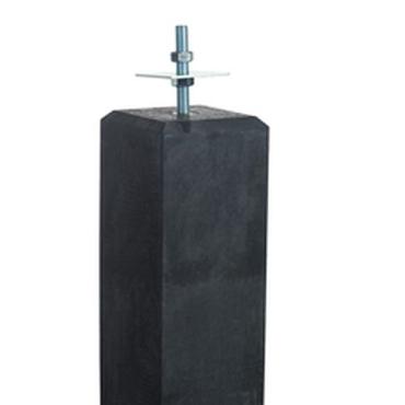 Betonpoer met verstelbare steun 15x15/18x18x50 cm Antraciet, draadeind M16