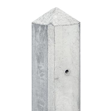 Betonnen tussenpaal diamant 280x10x10 cm sponning 27 cm Wit/grijs