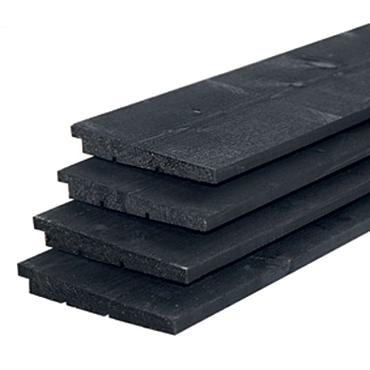 Zweeds rabat vuren zwart 1,1/2,2x19,5x300cm 2x gespoten