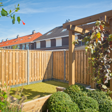 Tuinscherm Eindhoven Vuren 19+2-planks 180x180cm Recht Groen Geïmpregneerd