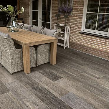 Keram. rustic wood oak grey 30x120x2cm