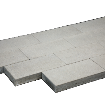 Tuintegel 20x40x5cm grijs mini facet
