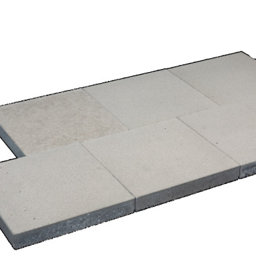 Tuintegel 40x40x5cm grijs mini facet
