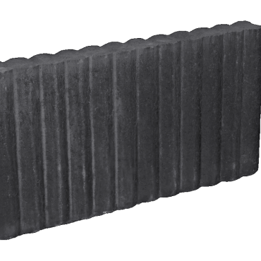 Palissadeband rond zwart 6x25x50cm