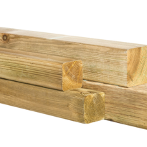 Paal 6,8x6,8x300cm Geïmpregneerd