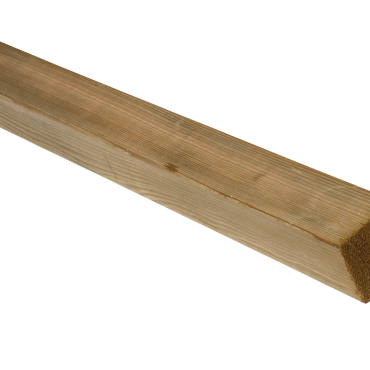Geschaafde paal vuren 12x12x500cm Geïmpregneerd