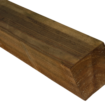 Fijnbezaagde paal douglas 400x15x15 cm Groen geïmpregneerd