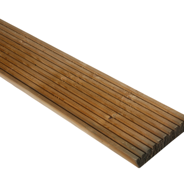 Grenen Dekdeel 2,7x14,5x400cm 1 Zijde Grof 1 Zijde Fijn Profiel Groen Geïmpregneerd