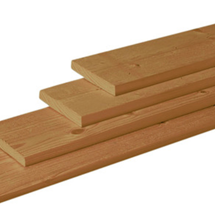 Geschaafde plank douglas 400x19,5x2,8 cm Groen geïmpregneerd
