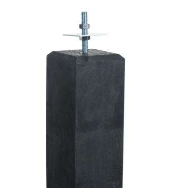 Betonpoer+steun draadeind M20 22,5x22,5x50cm Antraciet