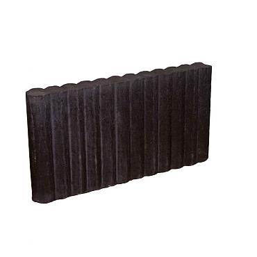 Palissadeband rond zwart 6x25x50cm