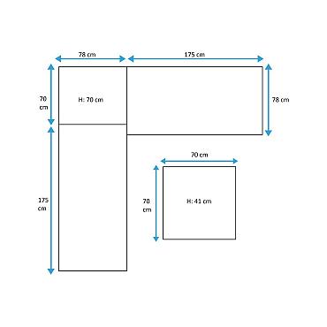 Costa cornerset white