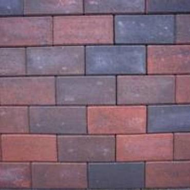 Komo bkk half 10.5x10.5x8cm rood/zw.(5)