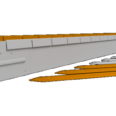 Flexline Borderrand Gegalvaniseerd 15cm lengte 220cm incl. 3 grondpennen en verbindingsplaat