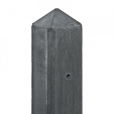 Betonnen tussenpaal diamant 280x10x10 cm sponning 74 cm Zwart ongecoat