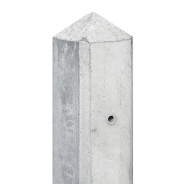 Betonnen tussenpaal diamant 280x10x10 cm sponning 74 cm Wit/grijs