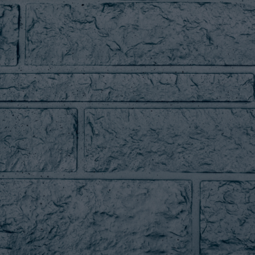 Betonplaat rots motief 184x26x4,8 cm Zwart gecoat