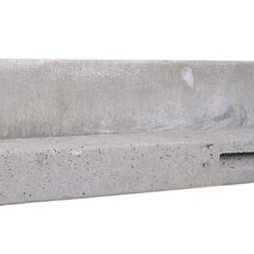 Betonnen hoekpaal bol  275x10x10cm Wit
